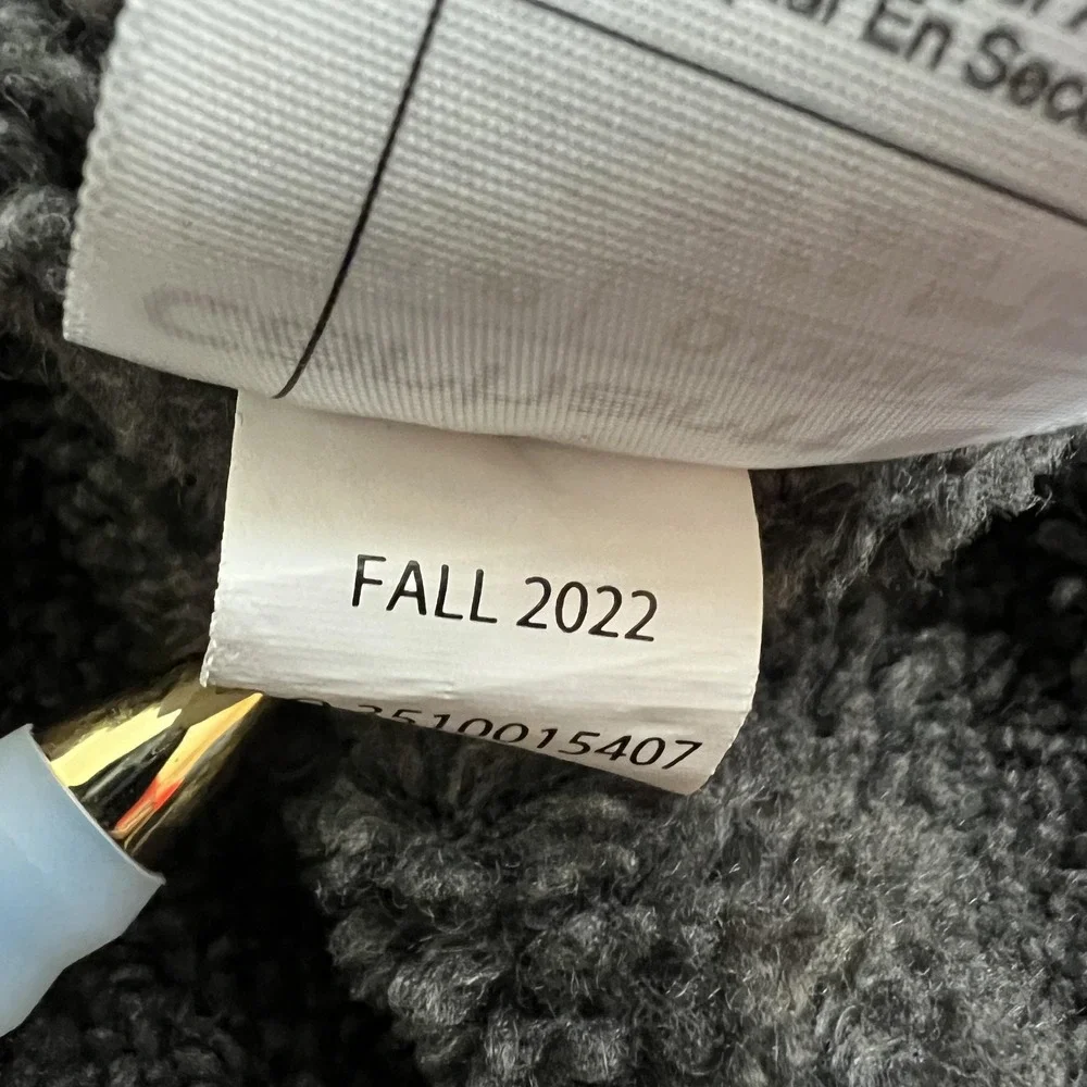 Carhartt Jacket Mens Medium Gray Hooded Sherpa Lined Full Zip Relaxed OJ3826-M - Picture 9 of 13